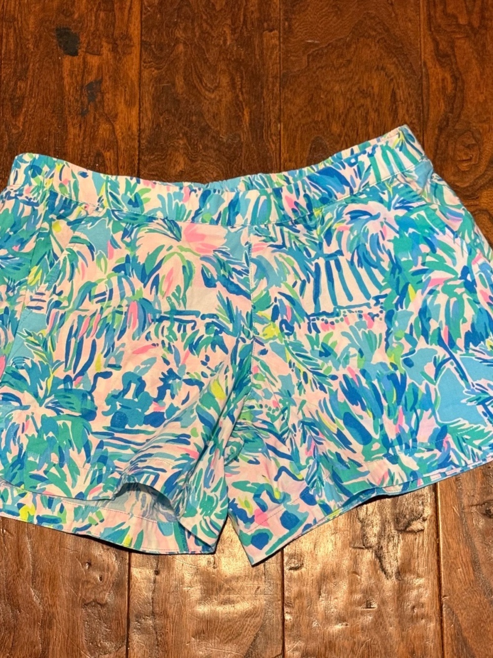 Lilly Pulitzer Ocean View Blue Ibiza Cabana Cocktail Shorts Size XS (2-4)